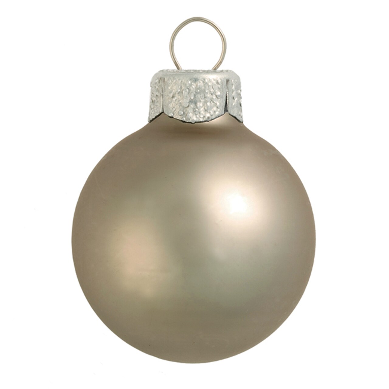 Whitehurst Matte Finish Glass Christmas Ball Ornaments - 4" (100mm) - Pewter Gray - 6ct
